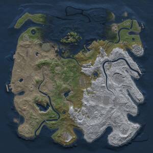 Thumbnail Rust Map: Procedural Map, Size: 4500, Seed: 541258330, 17 Monuments