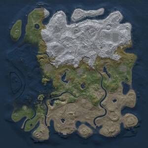 Thumbnail Rust Map: Procedural Map, Size: 4500, Seed: 1760836129, 17 Monuments