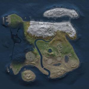 Thumbnail Rust Map: Procedural Map, Size: 2400, Seed: 748834624, 6 Monuments