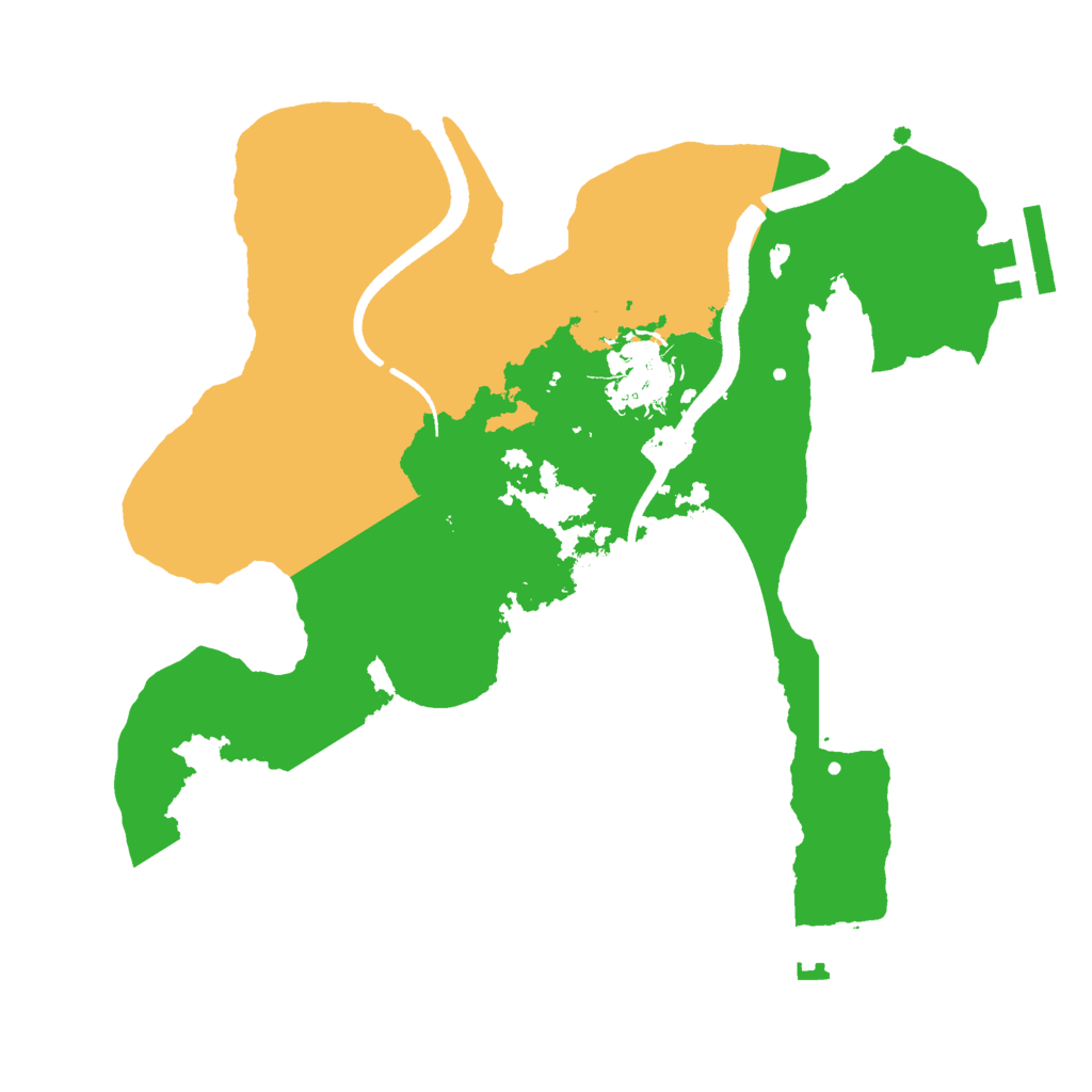 Biome Rust Map: Procedural Map, Size: 2500, Seed: 51156647