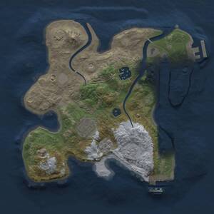 Thumbnail Rust Map: Procedural Map, Size: 2500, Seed: 51156647, 9 Monuments