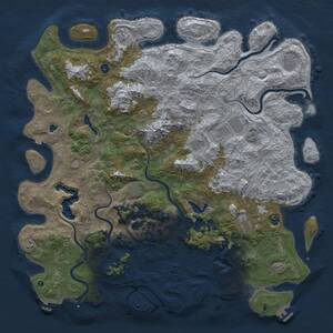 Thumbnail Rust Map: Procedural Map, Size: 5500, Seed: 77000, 17 Monuments