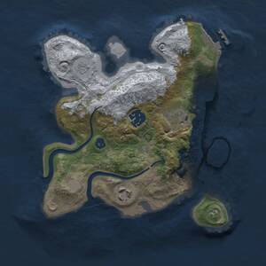 Thumbnail Rust Map: Procedural Map, Size: 2500, Seed: 2025539419, 6 Monuments