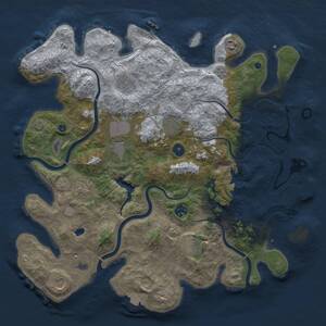 Thumbnail Rust Map: Procedural Map, Size: 4096, Seed: 1394000567, 15 Monuments
