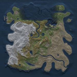 Thumbnail Rust Map: Procedural Map, Size: 4000, Seed: 1757721676, 16 Monuments