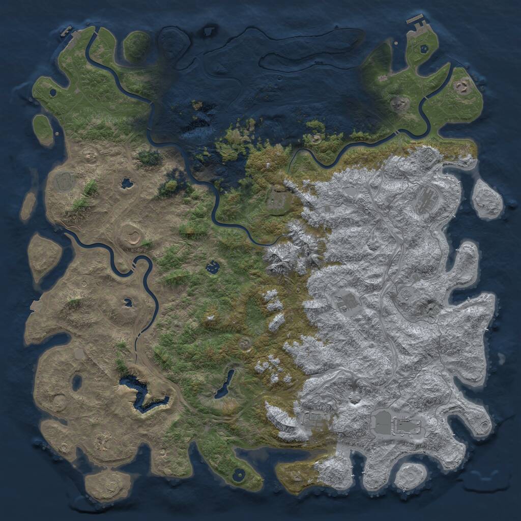 Rust Map: Procedural Map, Size: 6000, Seed: 1757721728, 17 Monuments