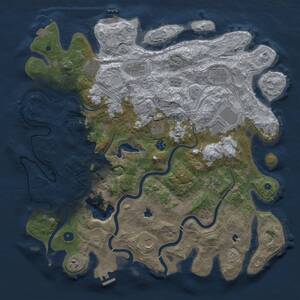 Thumbnail Rust Map: Procedural Map, Size: 4500, Seed: 80354035, 16 Monuments