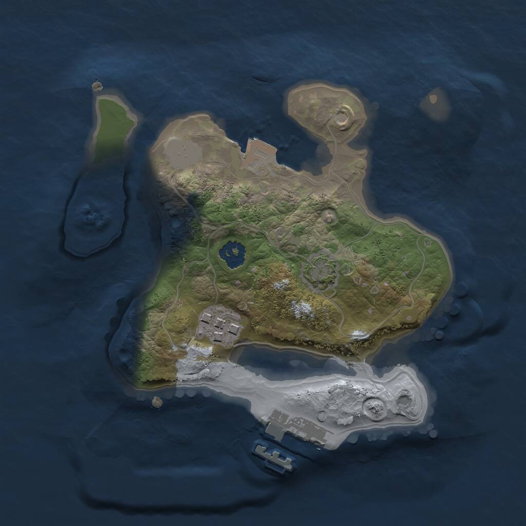 Rust Map: Procedural Map, Size: 2000, Seed: 1514836471, 4 Monuments