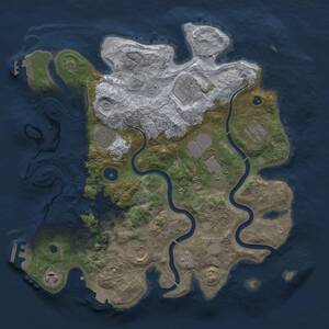 Thumbnail Rust Map: Procedural Map, Size: 3500, Seed: 590986132, 13 Monuments