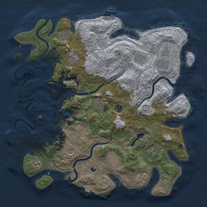 Thumbnail Rust Map: Procedural Map, Size: 4300, Seed: 264258855, 17 Monuments