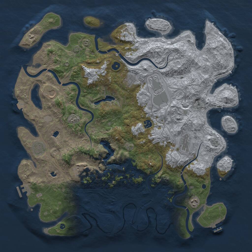 Rust Map: Procedural Map, Size: 4600, Seed: 1612114876, 15 Monuments