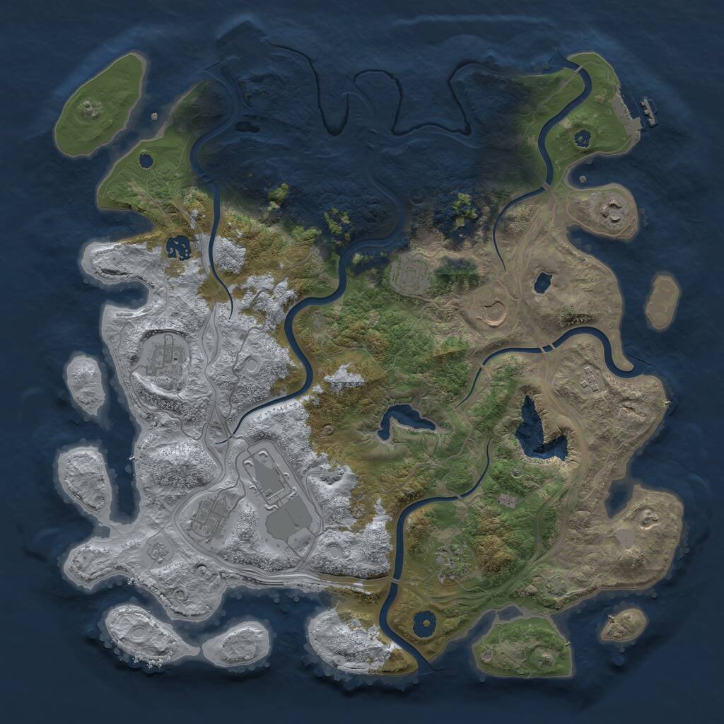 Rust Map: Procedural Map, Size: 4250, Seed: 1488011633, 15 Monuments