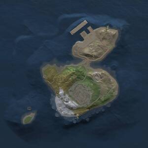 Thumbnail Rust Map: Procedural Map, Size: 1500, Seed: 1198968834, 3 Monuments