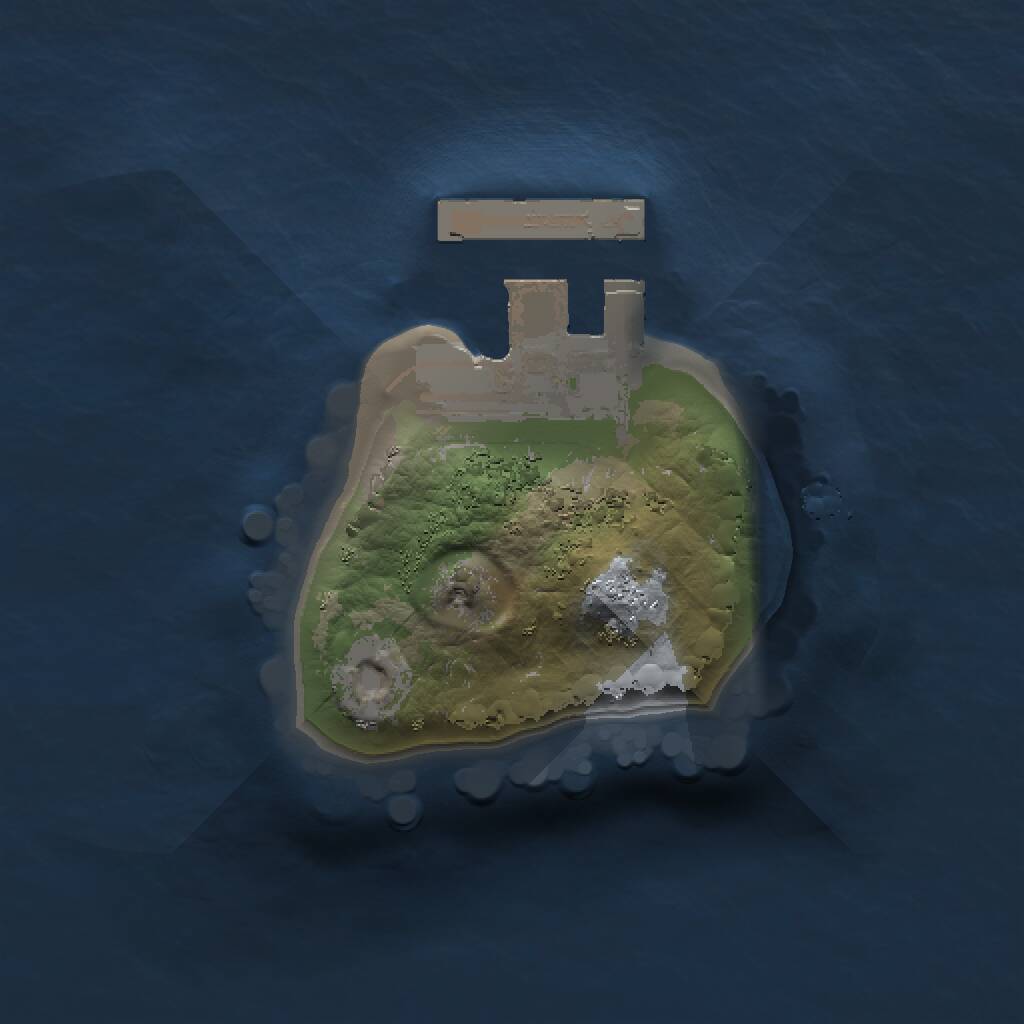 Rust Map: Procedural Map, Size: 1000, Seed: 1405688184, 2 Monuments