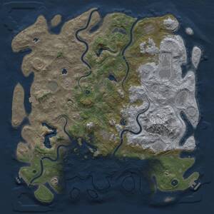 Thumbnail Rust Map: Procedural Map, Size: 5000, Seed: 999312059, 17 Monuments