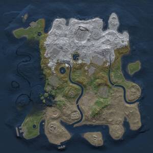 Thumbnail Rust Map: Procedural Map, Size: 3500, Seed: 21843226, 15 Monuments