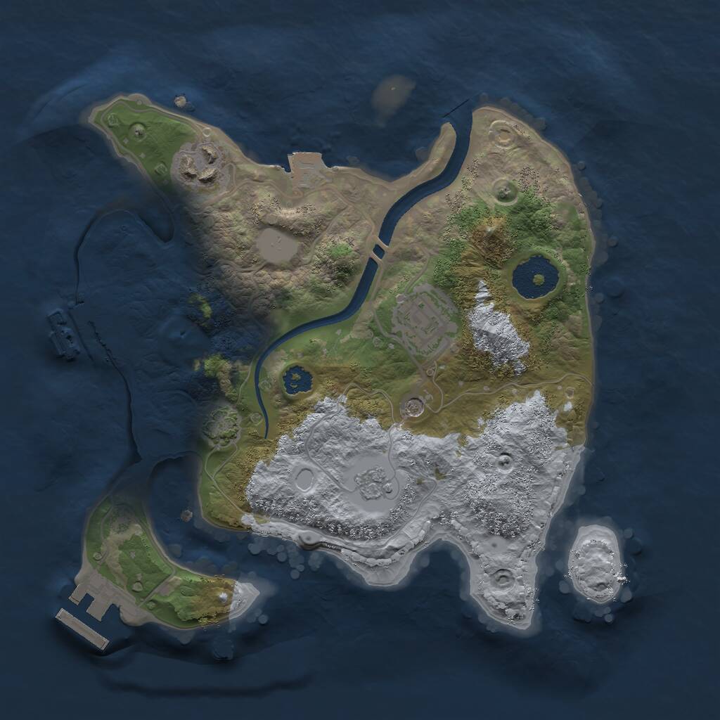 Rust Map: Procedural Map, Size: 2500, Seed: 21012015, 8 Monuments