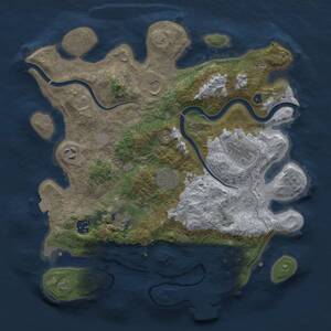 Thumbnail Rust Map: Procedural Map, Size: 3500, Seed: 211190, 12 Monuments