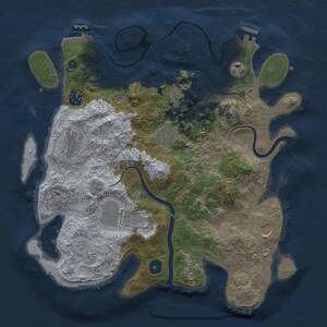 Thumbnail Rust Map: Procedural Map, Size: 3575, Seed: 34785532, 14 Monuments