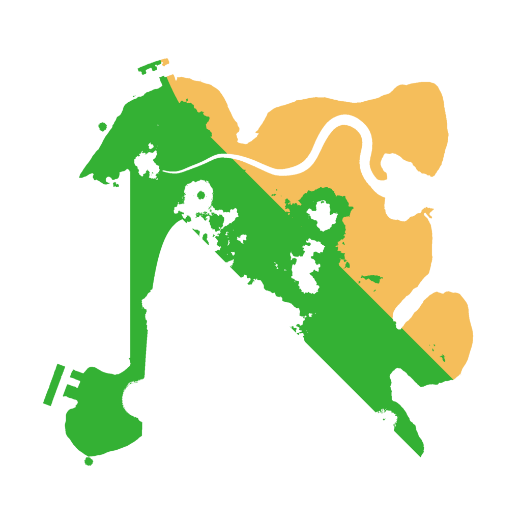 Biome Rust Map: Procedural Map, Size: 2500, Seed: 42008