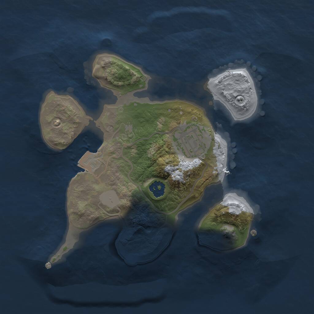 Rust Map: Procedural Map, Size: 2000, Seed: 533222, 2 Monuments