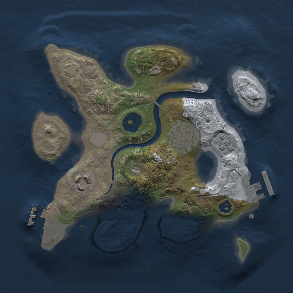 Rust Map: Procedural Map, Size: 2300, Seed: 533222, 8 Monuments