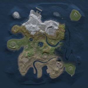 Thumbnail Rust Map: Procedural Map, Size: 2500, Seed: 52333, 10 Monuments