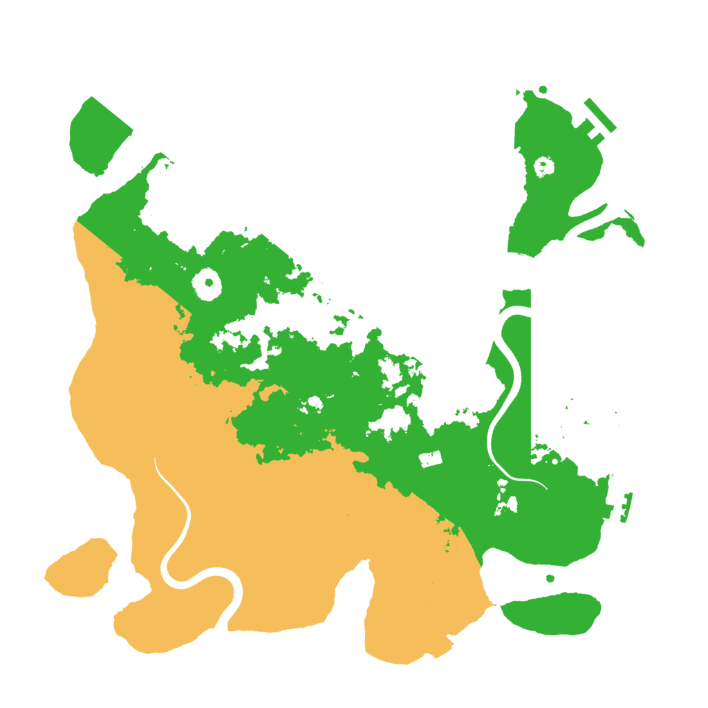 Biome Rust Map: Procedural Map, Size: 3500, Seed: 1992606785