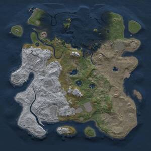 Thumbnail Rust Map: Procedural Map, Size: 4000, Seed: 958616779, 16 Monuments