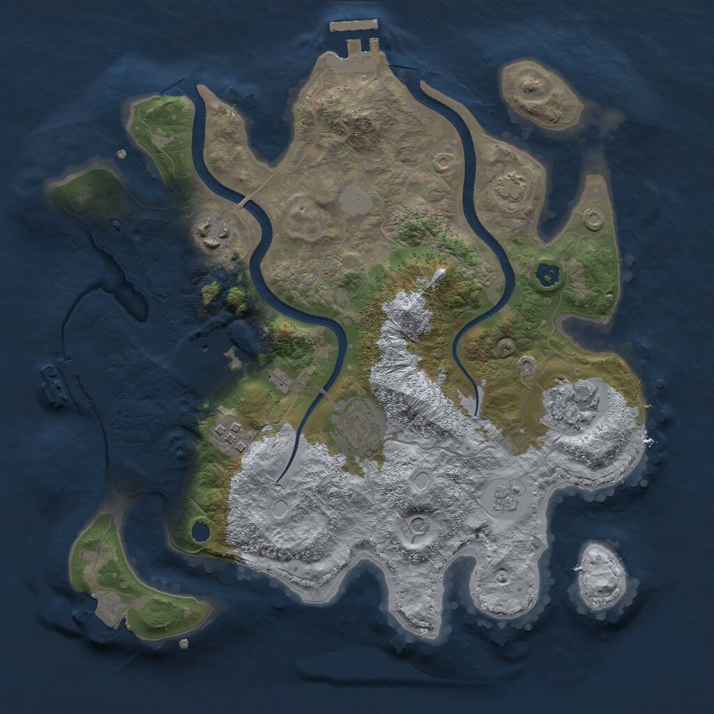 Rust Map: Procedural Map, Size: 3000, Seed: 21012015, 11 Monuments