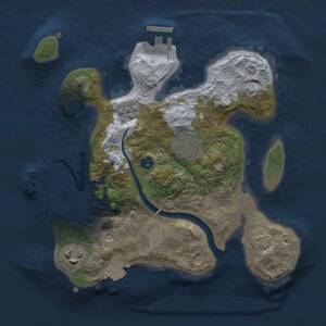 Thumbnail Rust Map: Procedural Map, Size: 2500, Seed: 241523, 8 Monuments