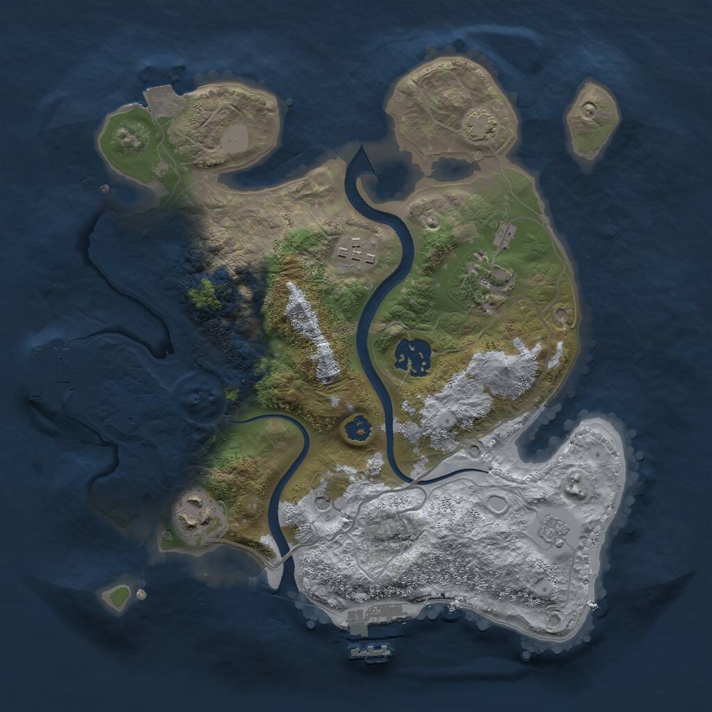 Rust Map: Procedural Map, Size: 2800, Seed: 361079947, 10 Monuments