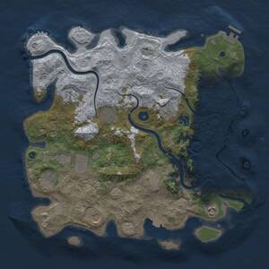 Thumbnail Rust Map: Procedural Map, Size: 3900, Seed: 12121234, 16 Monuments