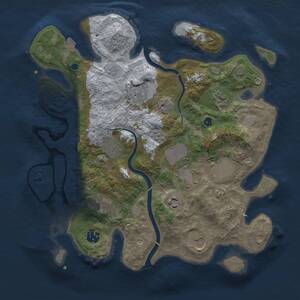 Thumbnail Rust Map: Procedural Map, Size: 3500, Seed: 2121427622, 14 Monuments