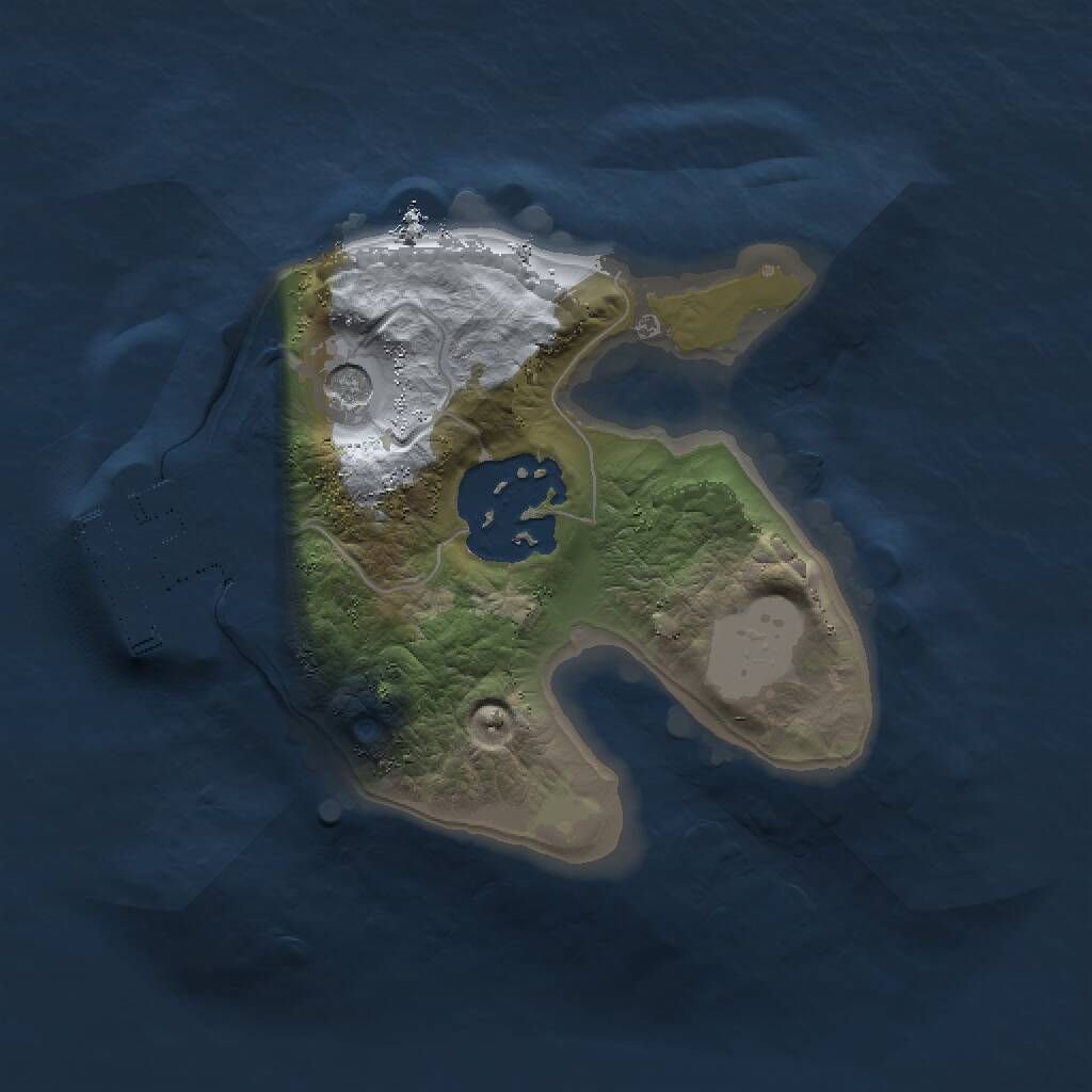 Rust Map: Procedural Map, Size: 1500, Seed: 456765, 4 Monuments