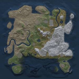 Thumbnail Rust Map: Procedural Map, Size: 3750, Seed: 1623300940, 16 Monuments