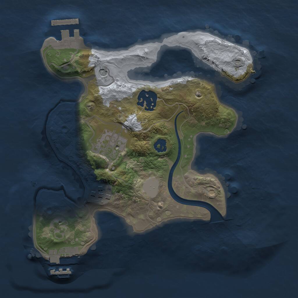 Rust Map: Procedural Map, Size: 2200, Seed: 6307258, 7 Monuments