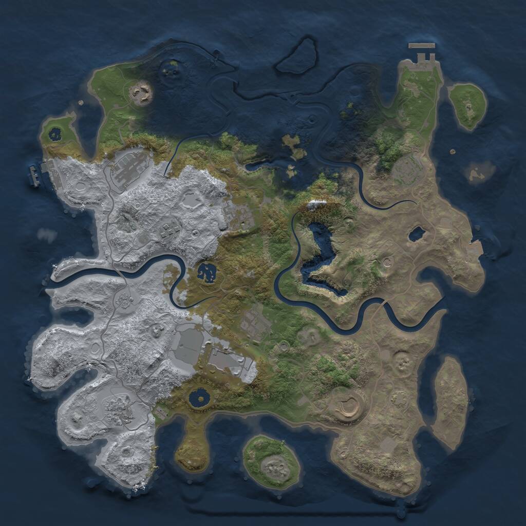 Rust Map: Procedural Map, Size: 4000, Seed: 1772901951, 16 Monuments