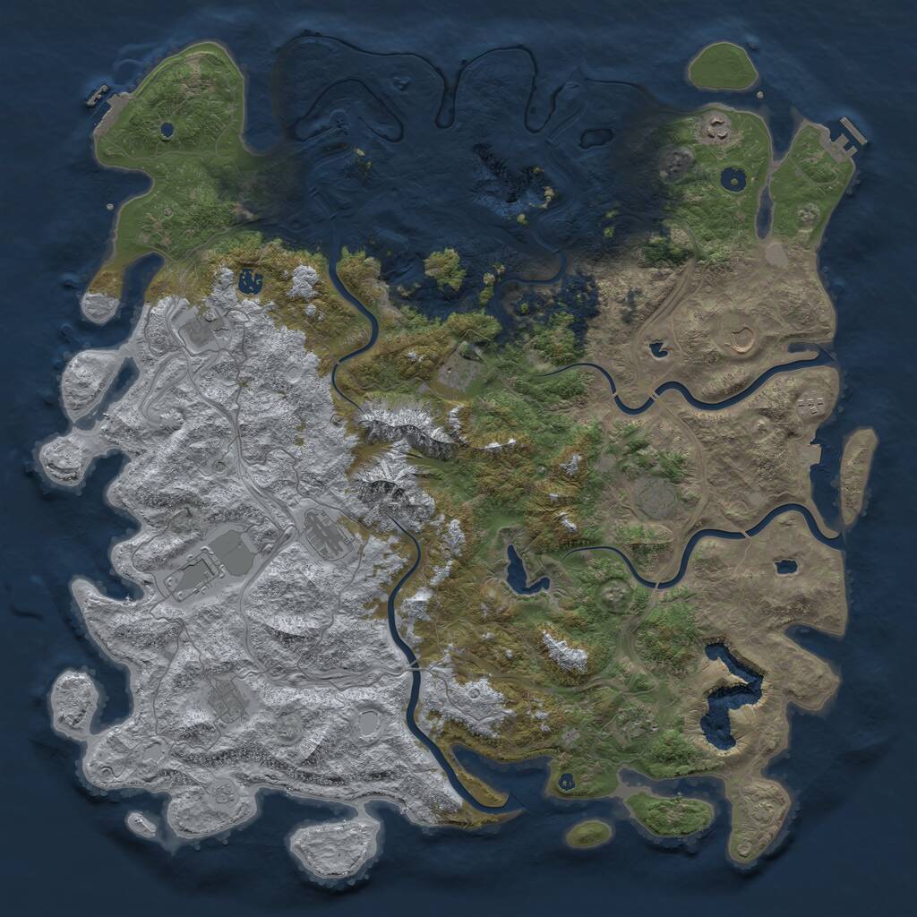 Rust Map: Procedural Map, Size: 5400, Seed: 903523994, 17 Monuments