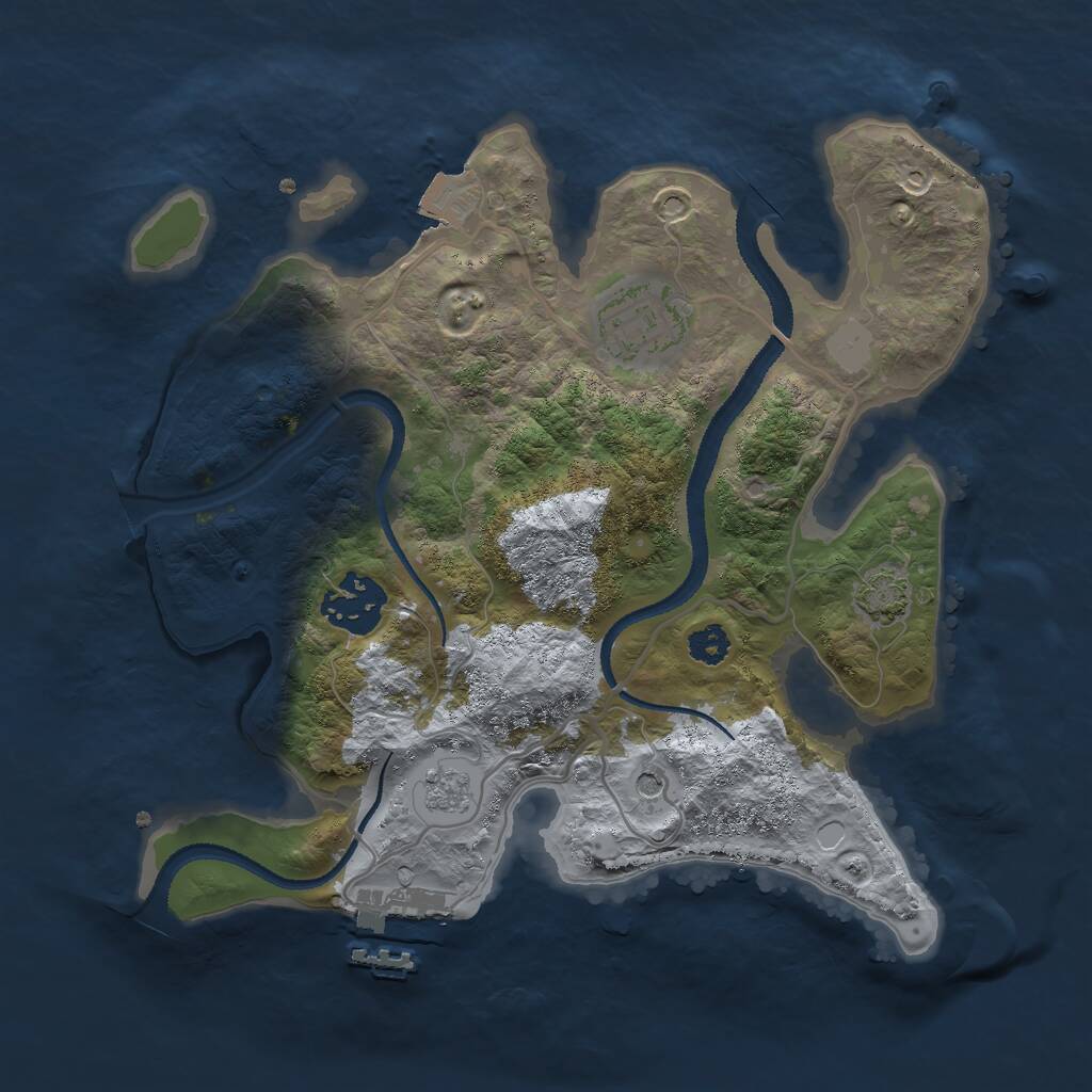 Rust Map: Procedural Map, Size: 2700, Seed: 1757851274, 7 Monuments