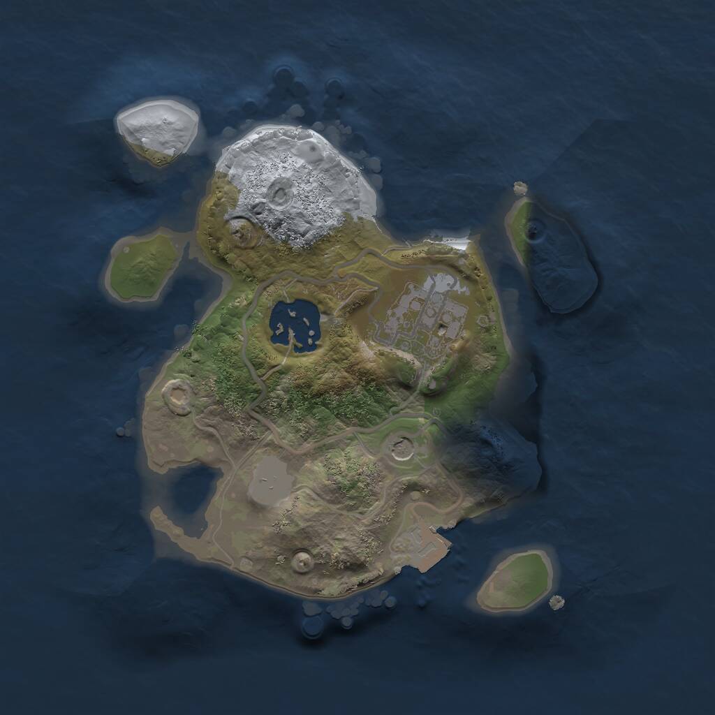 Rust Map: Procedural Map, Size: 2000, Seed: 610478935, 4 Monuments