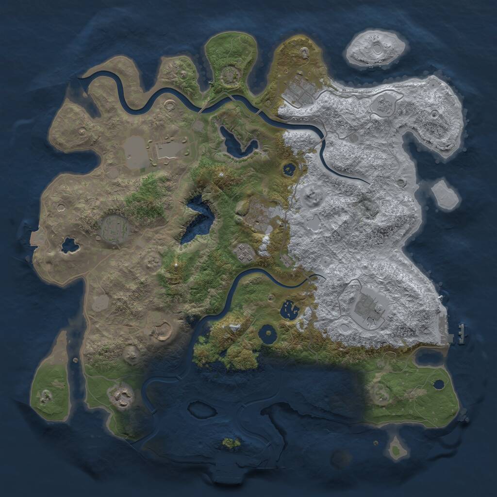 Rust Map: Procedural Map, Size: 4000, Seed: 880519320, 15 Monuments