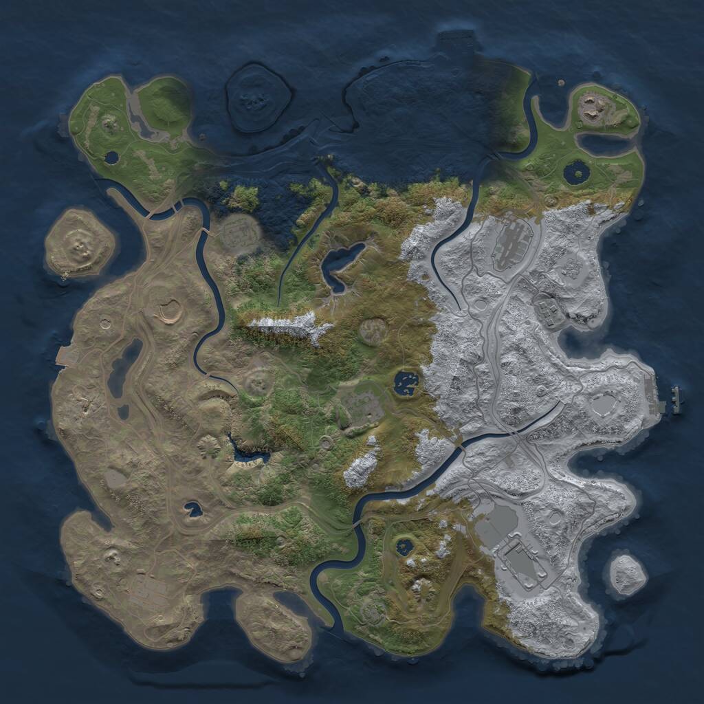 Rust Map: Procedural Map, Size: 4250, Seed: 1650947344, 15 Monuments
