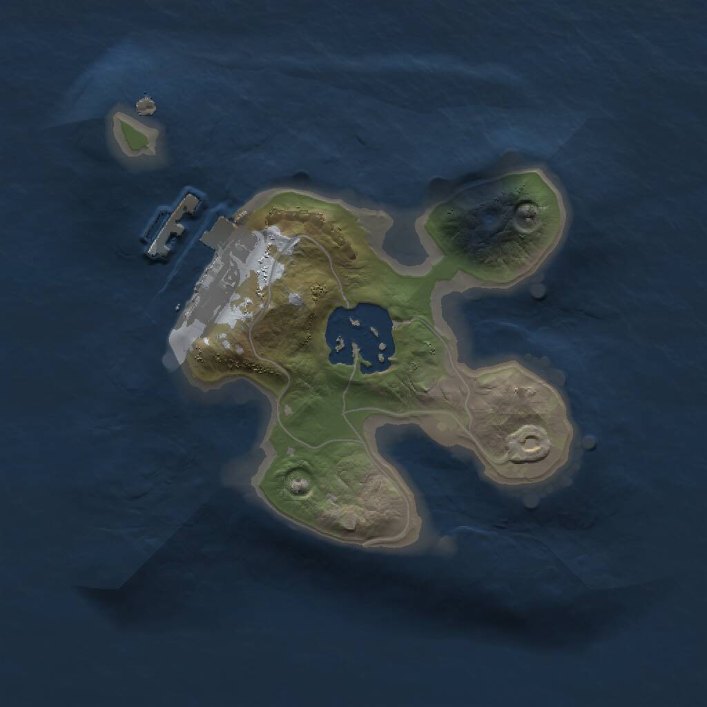 Rust Map: Procedural Map, Size: 1500, Seed: 489643, 3 Monuments