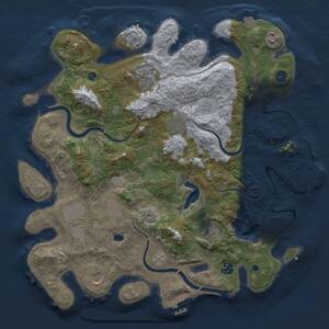 Thumbnail Rust Map: Procedural Map, Size: 4000, Seed: 1994749818, 15 Monuments