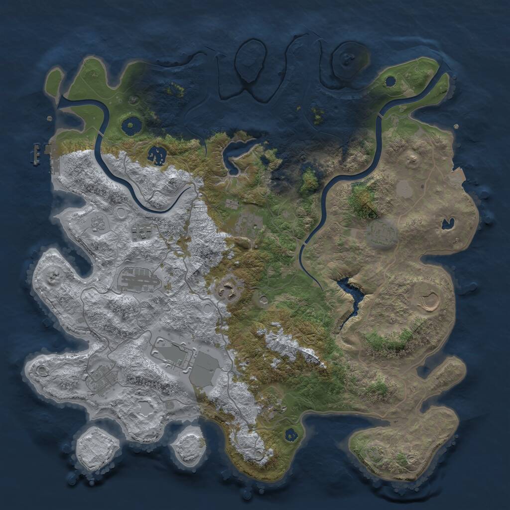 Rust Map: Procedural Map, Size: 4000, Seed: 1488228556, 15 Monuments