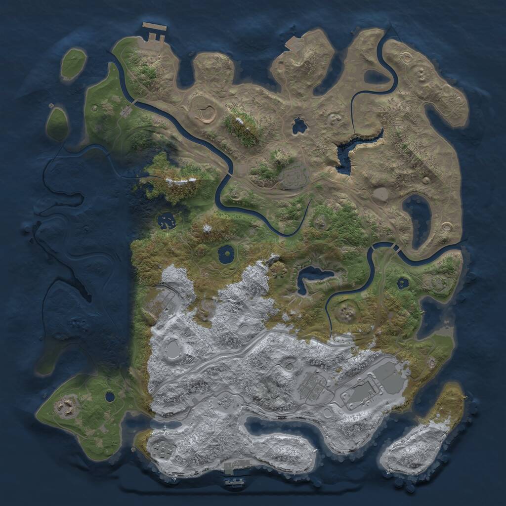 Rust Map: Procedural Map, Size: 4250, Seed: 1531053956, 14 Monuments