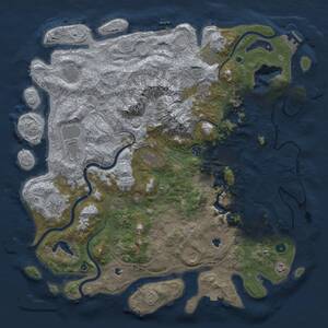 Thumbnail Rust Map: Procedural Map, Size: 5000, Seed: 961777759, 17 Monuments