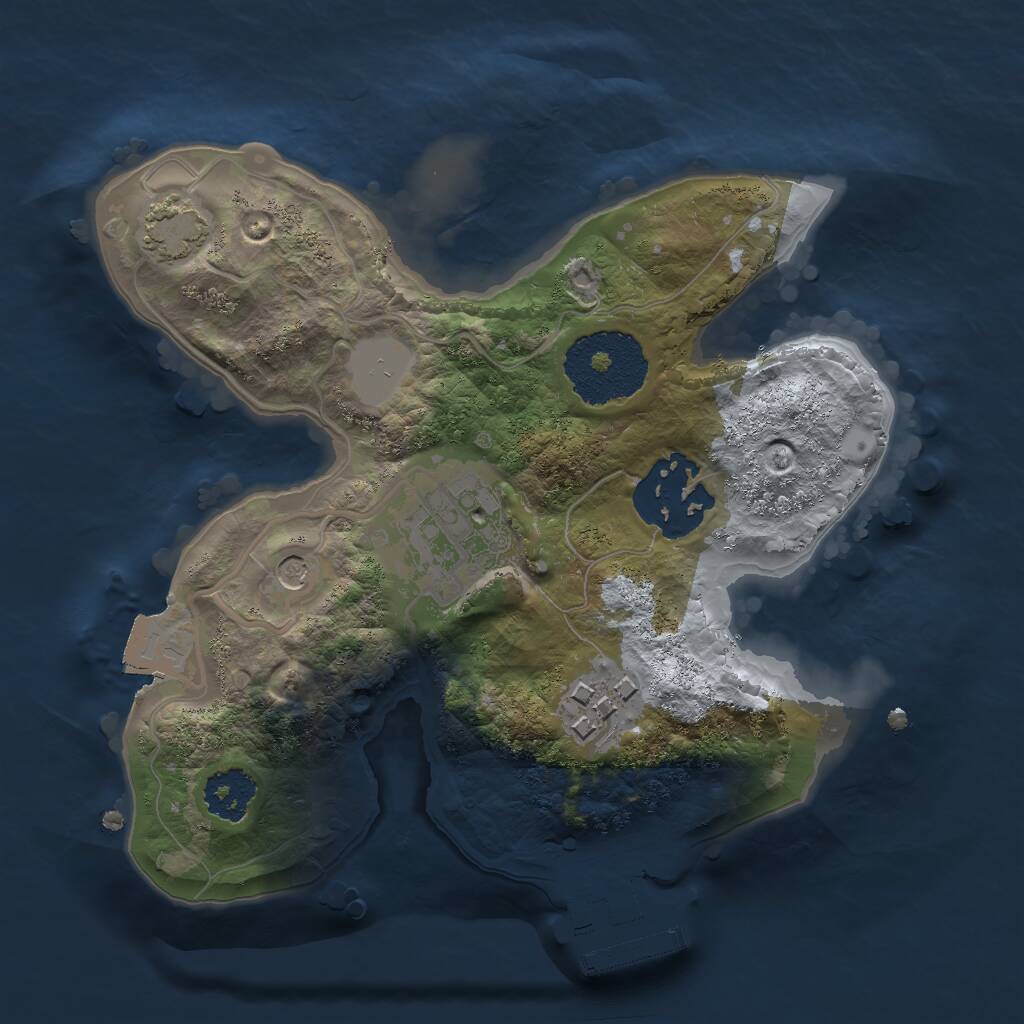 Rust Map: Procedural Map, Size: 2000, Seed: 62779, 7 Monuments
