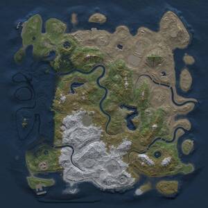 Thumbnail Rust Map: Procedural Map, Size: 4500, Seed: 329062411, 13 Monuments